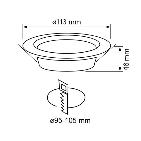 MIAMI PREMIUM Downlight Bialy - barwa swiatla 3000K ciepla