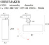 Maxlight Shinemaker C0209 Lampa Sufitowa Biała Ściemnialna