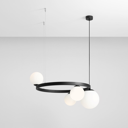 LAMPA WISZĄCA GARDA 4 RING BLACK