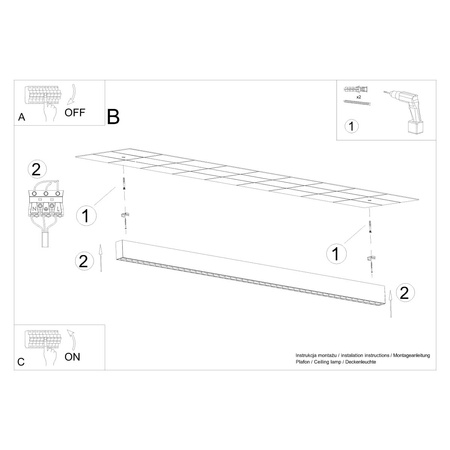 Lampa wisząca SOREN czarna LED 4000K Thoro TH.286