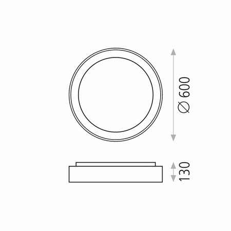 Lampa sufitowa Dilga ACB Lighting LED Teksturowany biały Aluminium/Pleksi P345020B