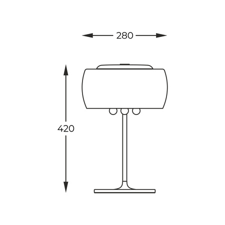 Zumaline Lampa STOŁOWA CRYSTAL SREBRNY / TRANSPARENTNY 003064-001812