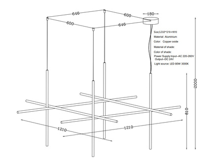 Lampa wisząca STICKS 