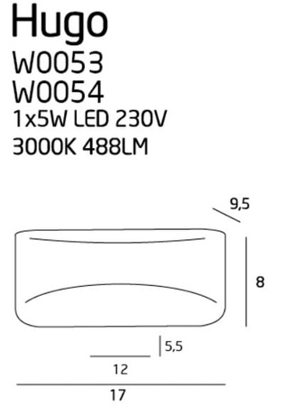 Maxlight Hugo W0053 Kinkiet