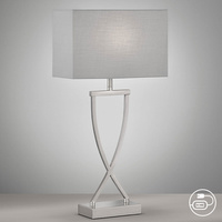 Lampa stołowa Anni Fischer&Honsel E27 1x40W w kolorze niklu metal 50459