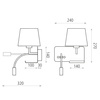 Lampa ścienna Hold ACB Lighting 2xLED E27 Teksturowany biały Aluminium/Żelazo/Pleksi A36641BDER