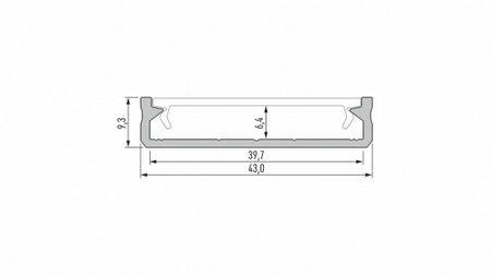 Profil LED LUMINES typ SOLIS surowy 2,02 m  10-0140-20