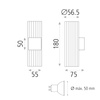 Lampa ścienna Modrian ACB Lighting LED GU10 Tech złoty/czarny Aluminium A3951180O