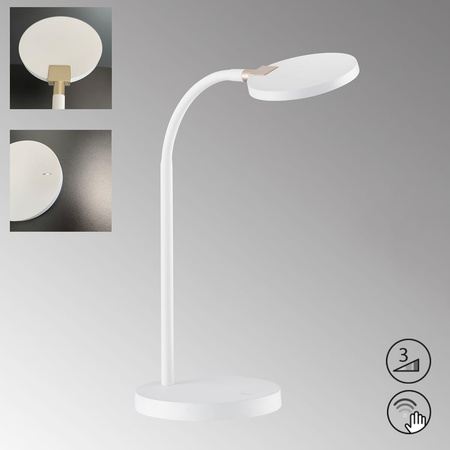 Lampa stołowa Luna Fischer&Honsel LED 1x5W biały plastikowy 50595