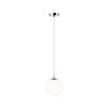 Lampa wisząca GLOBE E27 max. 20W IP44 E27 230V satynowe szkło / chrom