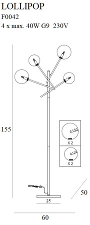 Maxlight Lollipop F0042 Lampa Podłogowa