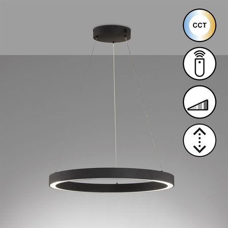 Lampa Wisząca Sirko Fischer&Honsel LED 1x56W piaskowo-czarny metal 61049