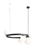 LAMPA WISZĄCA GARDA 4 RING BLACK