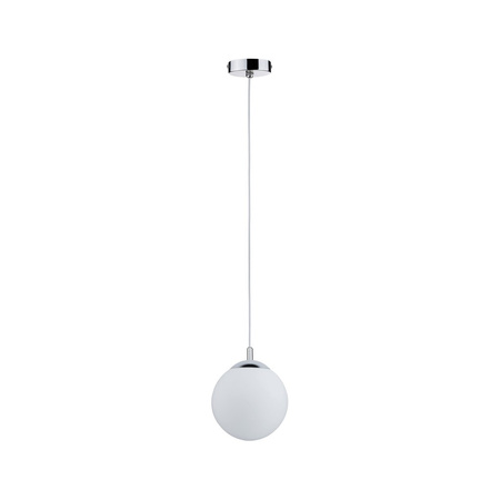 Lampa wisząca GLOBE E27 max. 20W IP44 E27 230V satynowe szkło / chrom