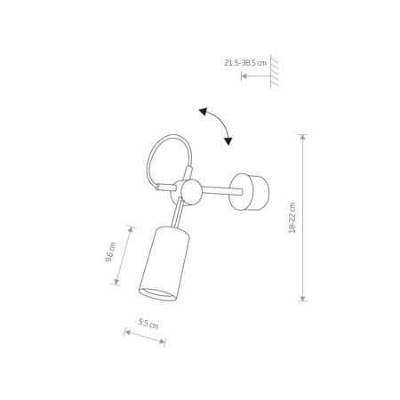 Lampa ścienna EYE Biały Nowodvorski 5654