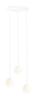 LAMPA WISZĄCA BOSSO 3 RING WHITE