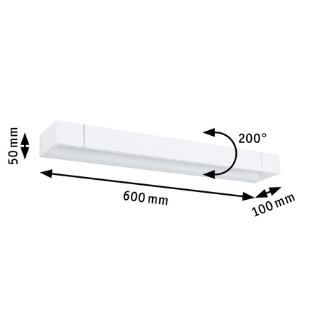 Oprawa ścienna LUCILLE LED 600mm 18W 2700K DIM IP44 230V biały  aluminum / metal