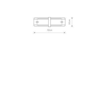 1-obwodowy Profile PROFILE STRAIGHT CONNECTOR Czarny Nowodvorski 9453