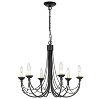 Żyrandol Carisbrooke   Czarne CB6-BLACK Elstead Lighting