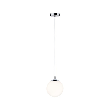 Lampa wisząca GLOBE E27 max. 20W IP44 E27 230V satynowe szkło / chrom