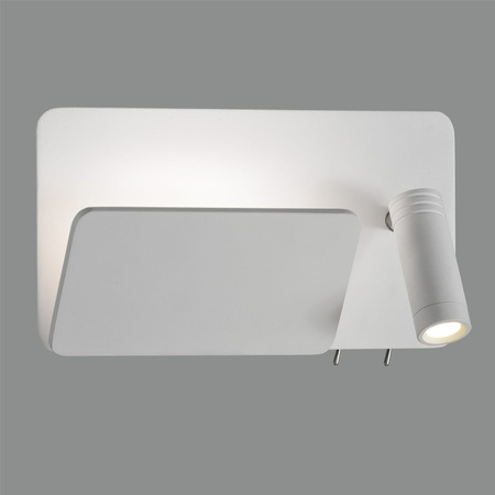 Lampa ścienna Laika ACB Lighting 2xLED Teksturowany biały Aluminium/Żelazo/Pleksi A36651BDER