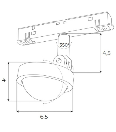 Maxlight Magnetic M0018D Reflektor Magnetyczny  System Dali 8W 766LM 3000K