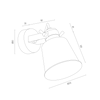 Kinkiet KONGO czarny struktura, el. chromowane E27 3175 Argon