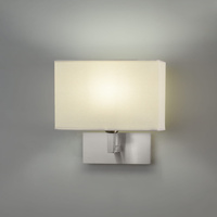 Lampa ścienna Carlo ACB Lighting LED E27 sob. Nikiel/biały Żelazo/Bawełna A167801NMS