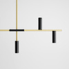 LAMPA WISZĄCA TREVO 7 BLACK BRASS