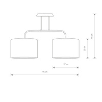 Lampa sufitowa ALICE M Szary Nowodvorski 6817