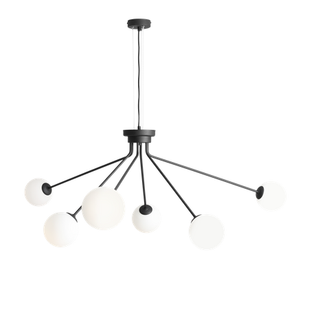 LAMPA WISZĄCA HOLM 6 BLACK