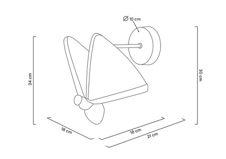 MOOSEE lampa ścienna BUTTERFLY M złota