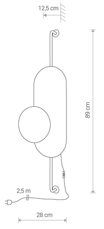 Lampa ścienna WHEEL LUX Złoty Nowodvorski 8430