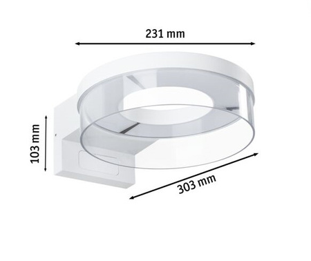 Oprawa elewacyjna CAPERA LED SH Zigbee12,5W 800lm 2200K-3000K czujnik ruchu i zmierzchu IP44 230V biały / aluminium