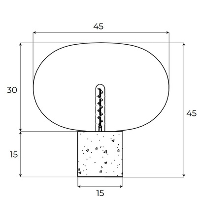 Maxlight T0055 Lampa Stołowa Moonstone Smoke Glass + White Marble