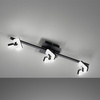 Lampa Sufitowa Ray Fischer&Honsel LED 3x4,5W piaskowo-czarny metal 21402