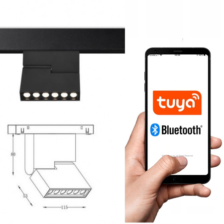 MINI DOTS SPOT TUYA  MULTILINE MAGNETYCZNA LED Unilight