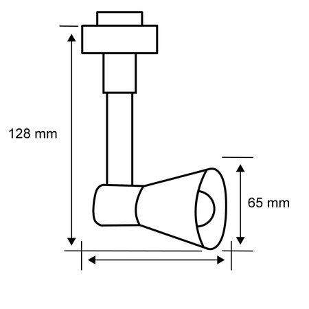 Reflektor na szynoprzewód URail TUBE GU10 max.10W 230V chrom matowy/ chrom