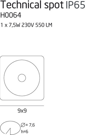 Maxlight Technical Spot H0064 Oprawa Podtynkowa