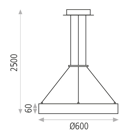 Lampa wisząca Aliso ACB Lighting LED Teksturowana czerń Żelazo/Polipropylen C374290N