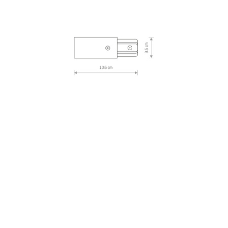 1-obwodowy Profile PROFILE POWER END CAP Biały Nowodvorski 9462