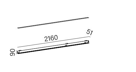 AQFORM MIXLINE 216 LED M930 54° wpuszczany czarny 30227-M930-W3-00-12