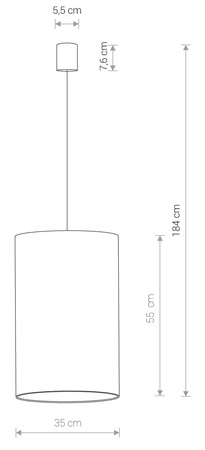 Lampa sufitowa BARREL L Granatowo-złoty Nowodvorski 8446