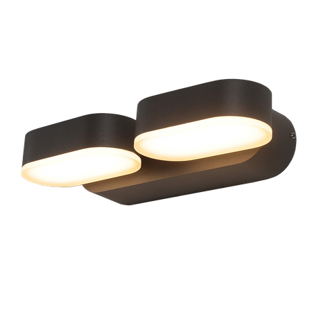 Lampa ścienna Kansas ACB Lighting LED Teksturowana czerń Aluminium/Poliwęglan A202520N