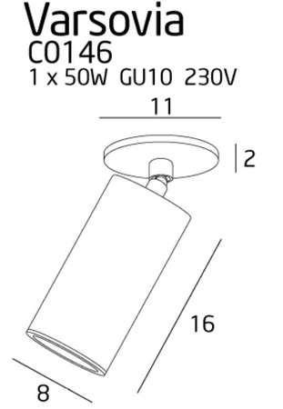 Maxlight Varsovia C0146 Lampa Sufitowa