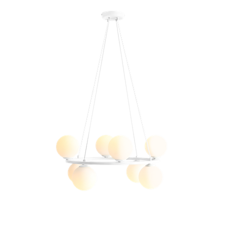 LAMPA WISZĄCA KRONE 8 WHITE