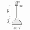 Lampa wisząca Krabi-L ACB Lighting LED E27 Ostryga Biała Metal C391039BB