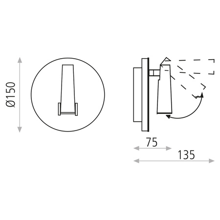 Lampa ścienna Panau ACB Lighting 2xLED sob. Nikiel Aluminium/Żelazo/Pleksi A36600NS