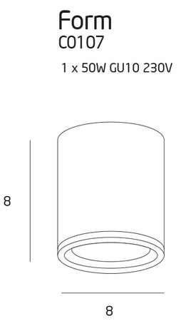 Maxlight Form C0107 Oprawa Techniczna Chrom IP65