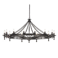 Żyrandol Warwick 1  Grafitowa czerń WR12-GRAPHITE Elstead Lighting